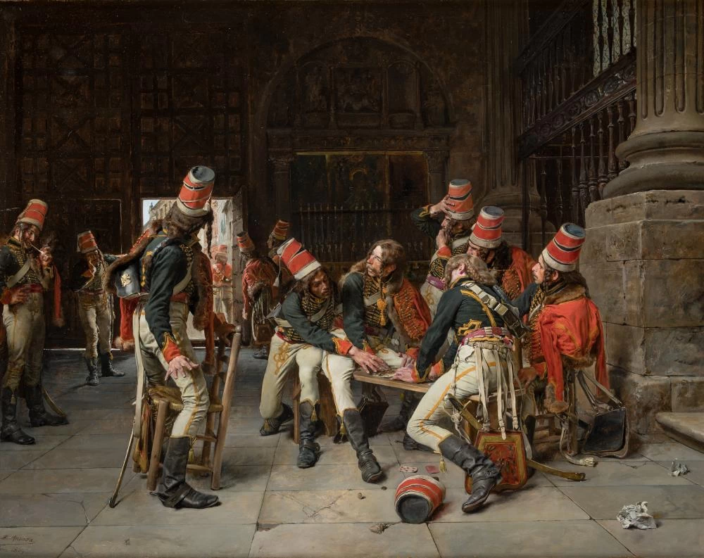 Ussari all'interno, 1884
